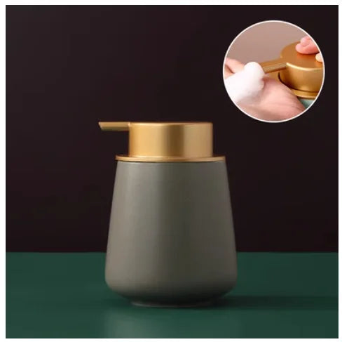 distributeur de savon portable en céramique 400 ml pour soins personnels