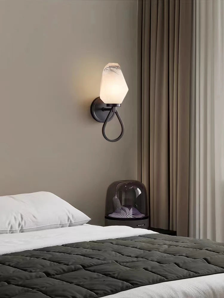 applique murale moderne en cuivre avec verre blanc pour - vue 3 sur 10