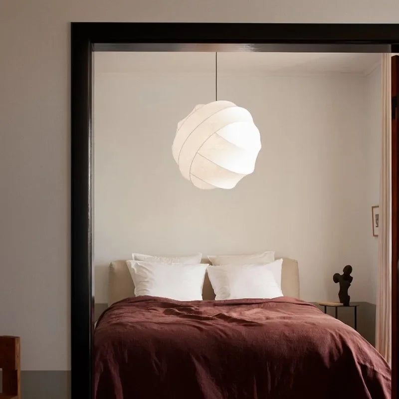 suspension en soie wabi sabi pour décoration intérieure moderne - vue 5 sur 9