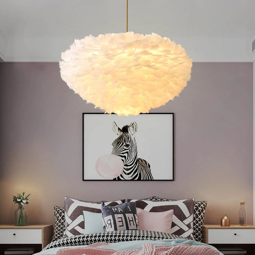 Suspension LED en forme de plumes