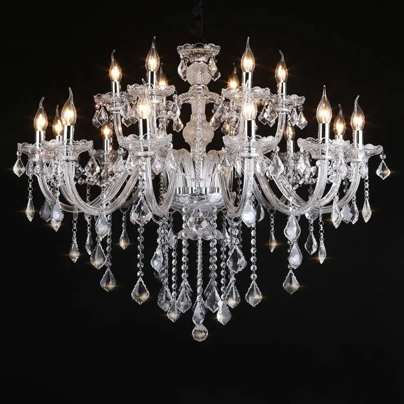 lustre en cristal Style européen avec bougie maison