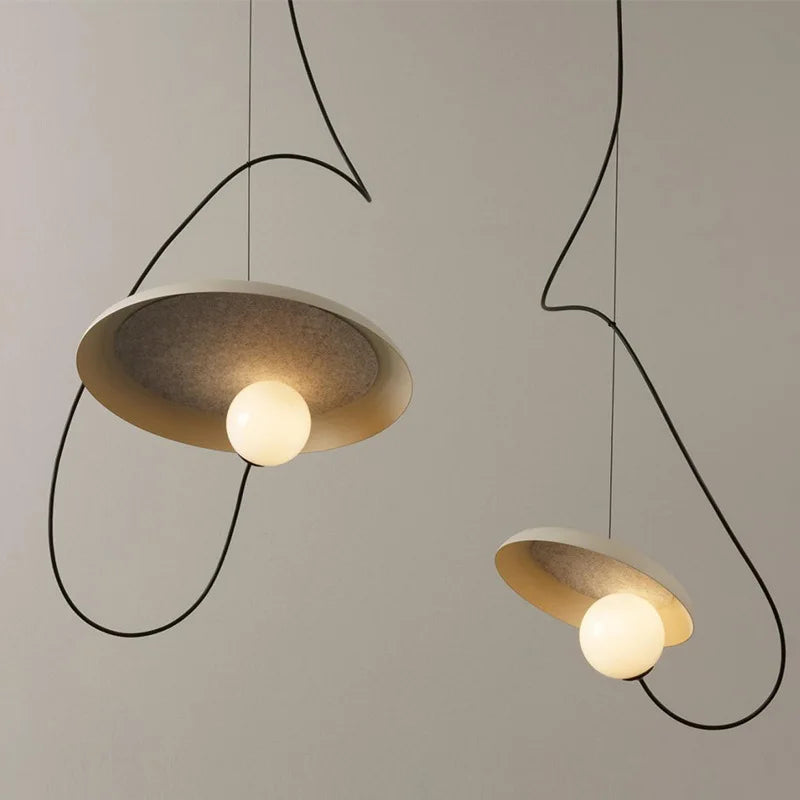 lustre magnétique design italien style wabi-sabi créatif - vue 6 sur 9