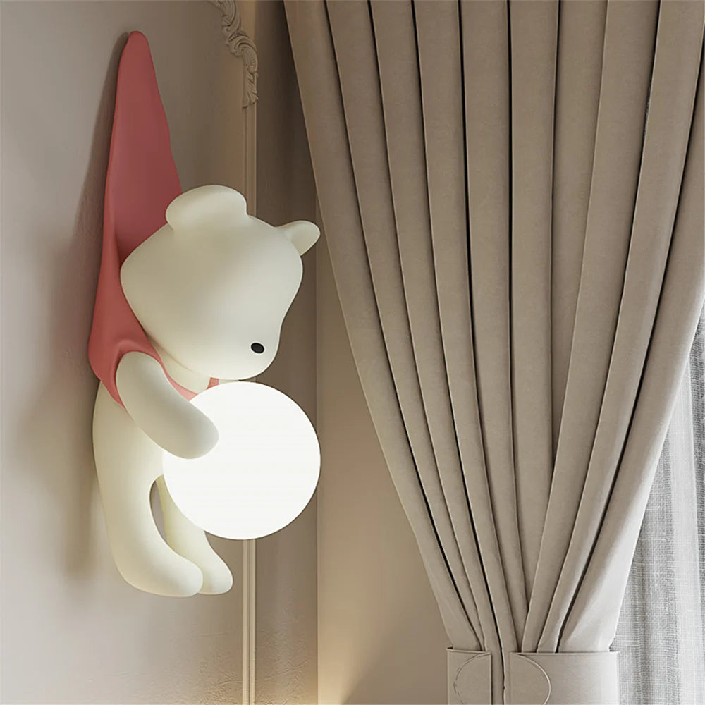 applique murale led en résine style coréen pour décoration intérieure - vue 3 sur 7