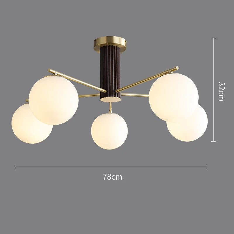 lustre japonais en cuivre style rétro médiéval pour intérieur élégant - vue 8 sur 13