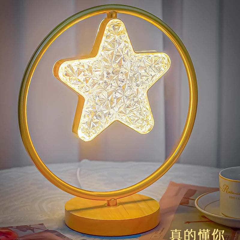 Lampe de chambre à coucher de luxe nordique en cristal acrylique - vue 6 sur 6