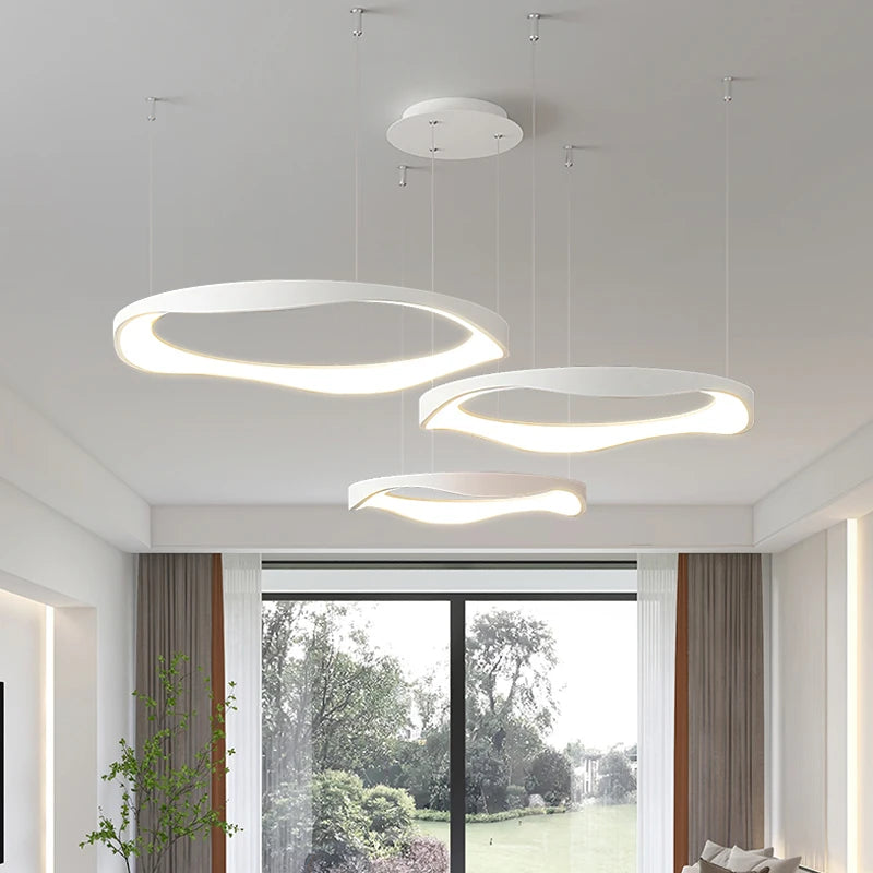 Lustre design ronds nordiques modernes à LED