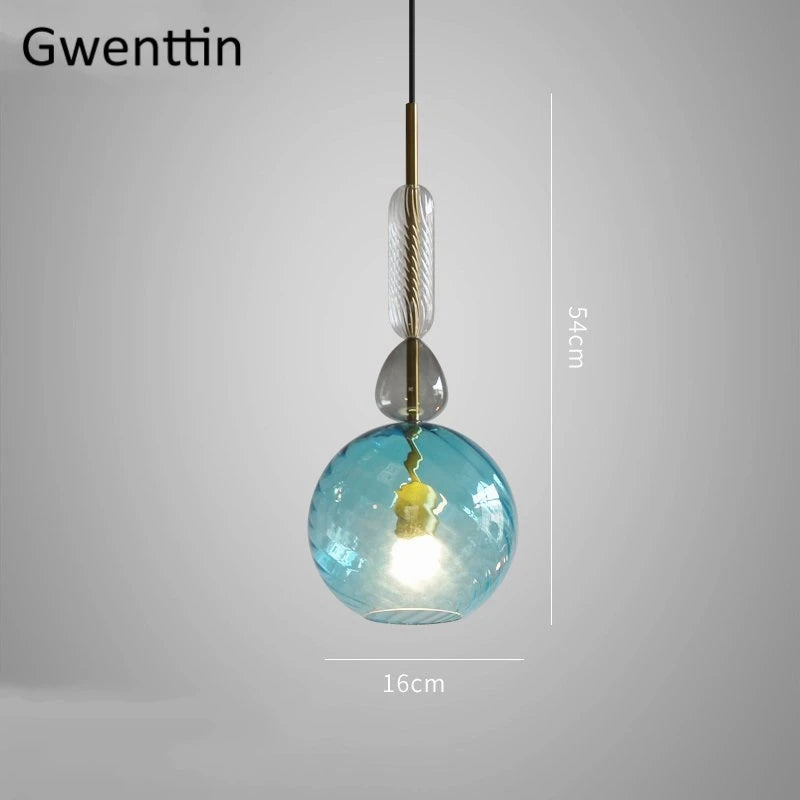 suspension en verre moderne pour décoration intérieure et luminaires - vue 11 sur 11