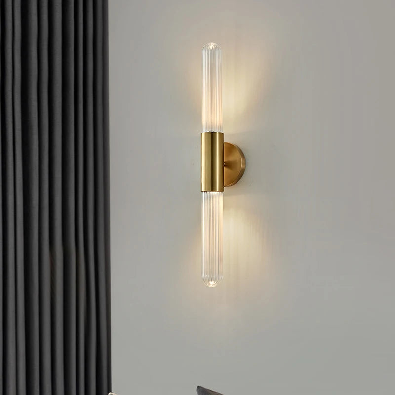 applique murale nordique led minimaliste en métal et verre