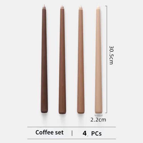 lot de 4 bougies coniques non parfumées pour décoration festive - vue 10 sur 22