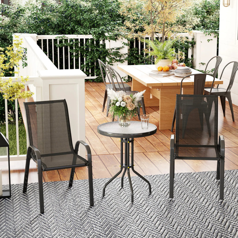 ensemble table et chaises terrasse extérieur 3 pièces