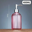 distributeur de savon liquide en verre portable pour salle de bain