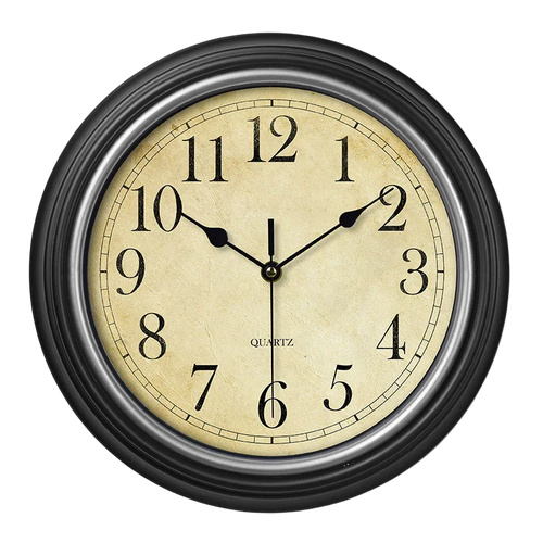 horloge murale vintage silencieuse facile à lire chiffres romains arabes