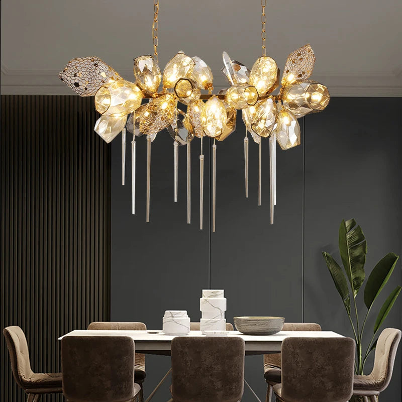 Lustre en verre post-modernes led de luxe