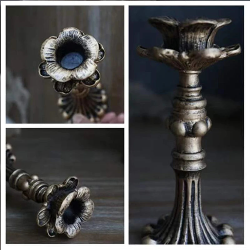 bougeoirs en métal pour décoration de mariage et événements - vue 5 sur 9