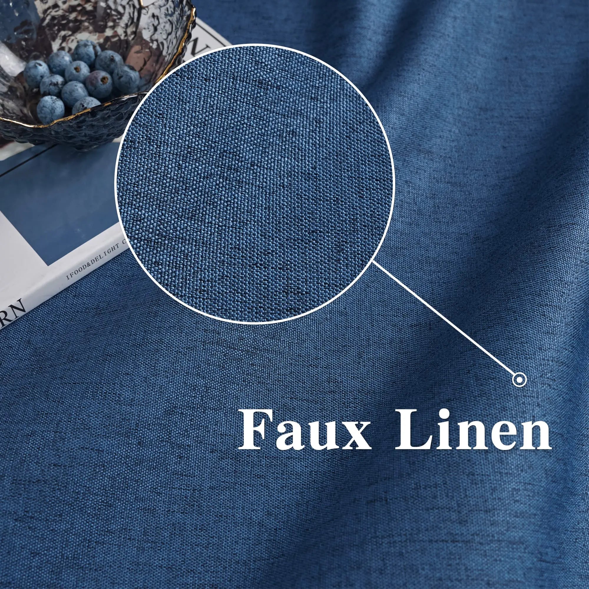 Rideau occultant sur mesure extra long style lin - vue 9 sur 11