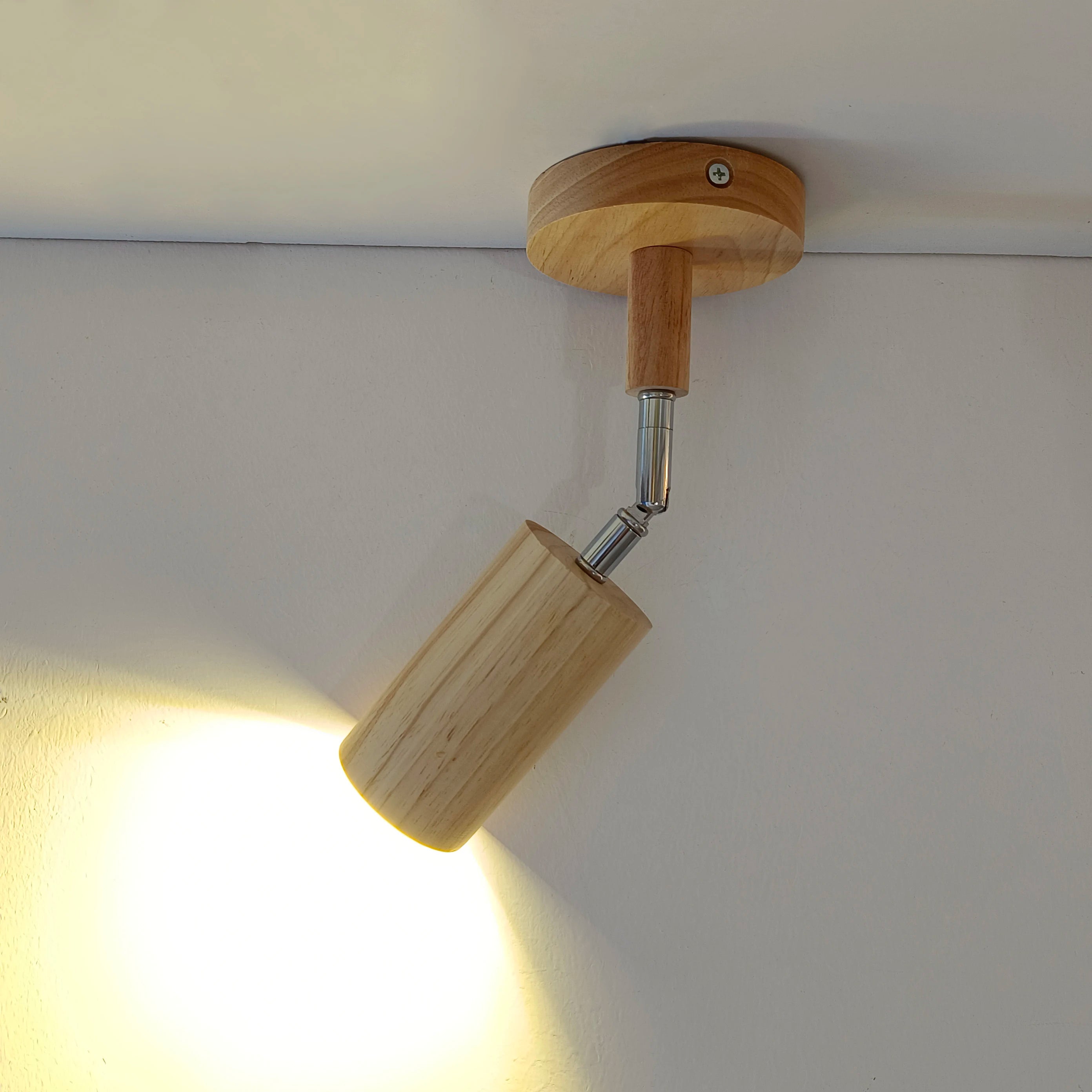 Bois/plafonnier LED moderne pour allée chambre vestiaire toilette magasin couloir luminaire sur rail Long lustre avec projecteur - vue 5 sur 10