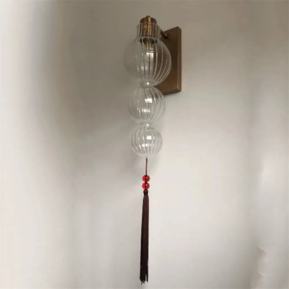 lustre en verre design chinois décoration esthétique pour intérieur - vue 6 sur 12