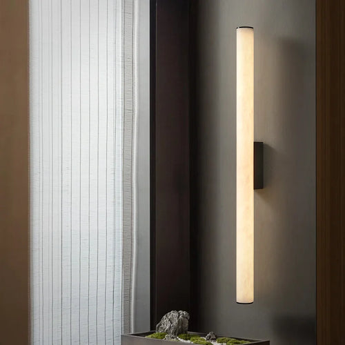 applique murale minimaliste en marbre et cuivre design moderne élégant - vue 3 sur 14