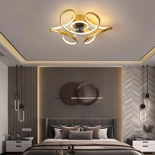 plafonnier moderne avec ventilateur silencieux et éclairage intégré - vue 2 sur 8
