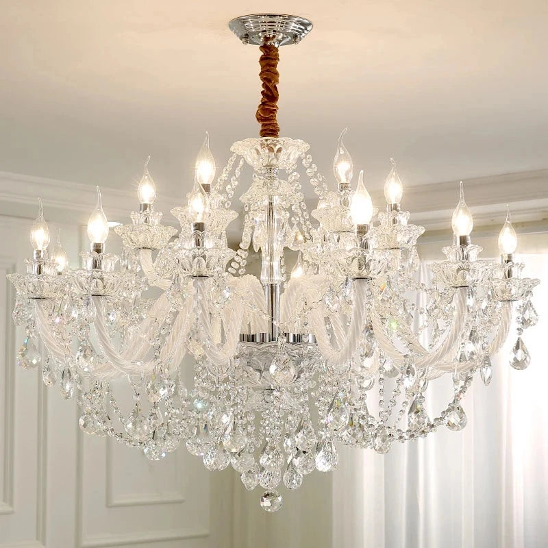 lustre moderne en cristal design pour décoration intérieure