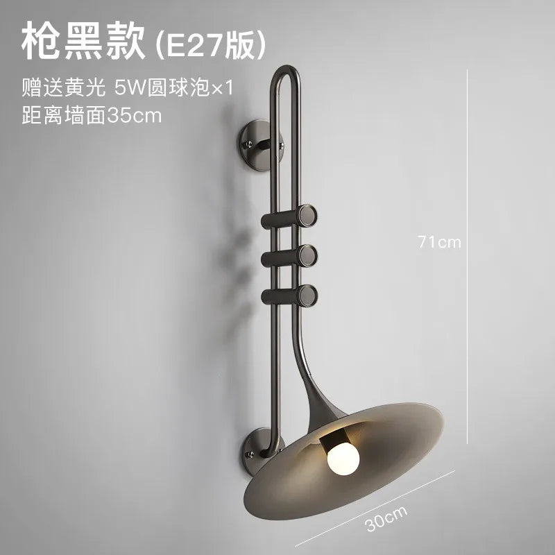 applique murale led saxophone au style industriel romantique pour restaurant - vue 9 sur 9