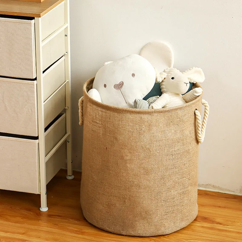 Panier De Rangement Corde Coton Renard – 30x30 Cm – Organisateur Mignon Chambre Bébé, Jouets & Linge