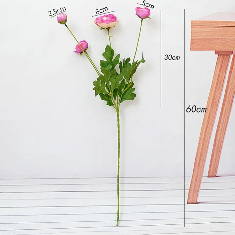 fleurs artificielles pivoine en soie pour décorations et événements festifs - vue 5 sur 14