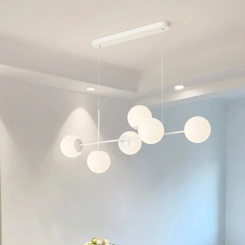 French White Pendant Lamps Dining Table Hanging Light for Living Room Bar Kitchen Island Bar Chandelier E27 Bulb included 220V - vue 3 sur 6