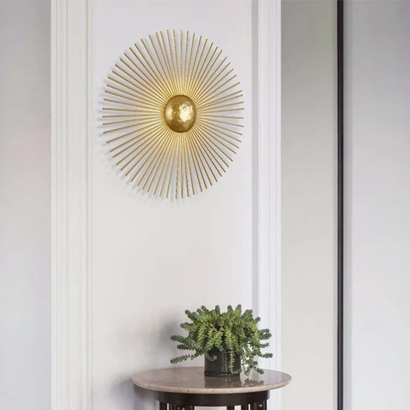 applique murale led soleil art déco pour hôtel boutique - vue 4 sur 11