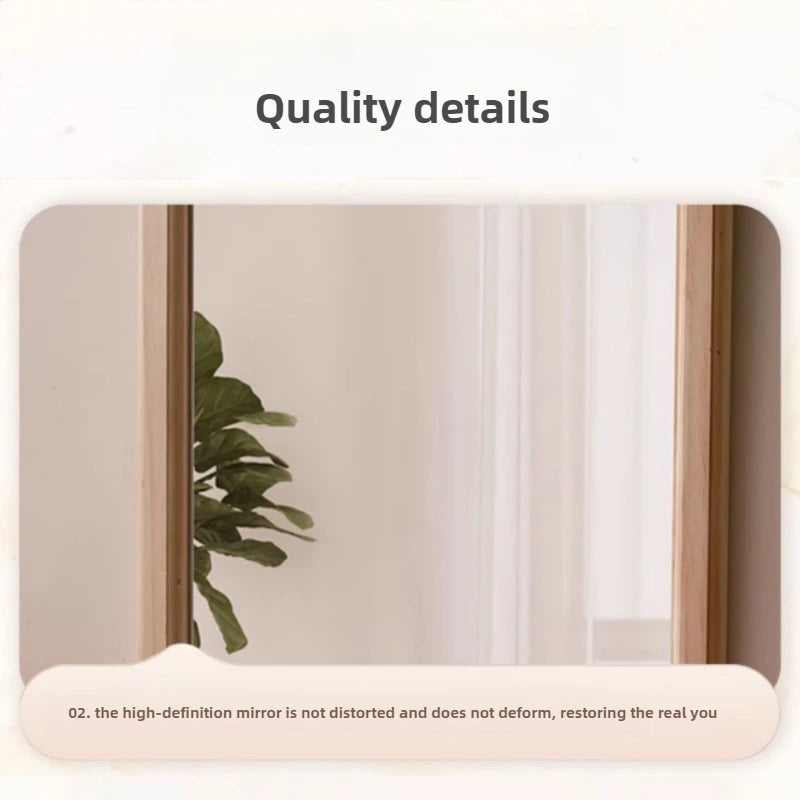 miroir vintage en bois massif pour maquillage étanche et antirouille - vue 5 sur 15