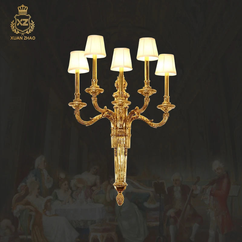 Applique murale cuivre style rococo - vue 3 sur 7