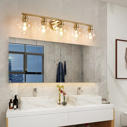 applique murale miroir salle de bains luminaires industrielle vanité luminaire avec abat-jour en verre