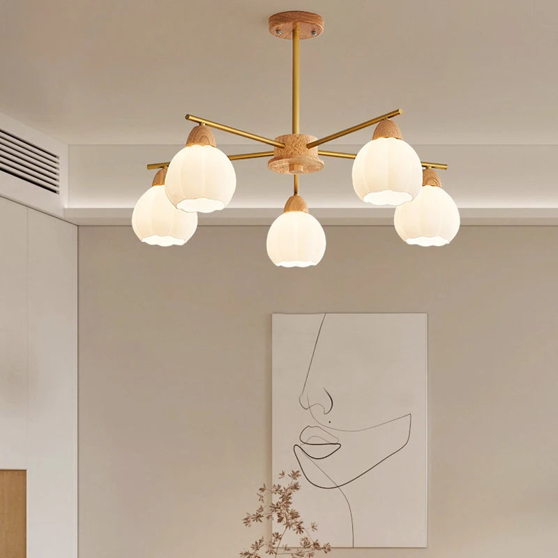 lustre en bois pour décoration moderne et style - vue 3 sur 10
