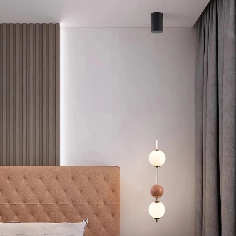 lampe suspendue led en verre avec fil réglable 4000k - vue 4 sur 12