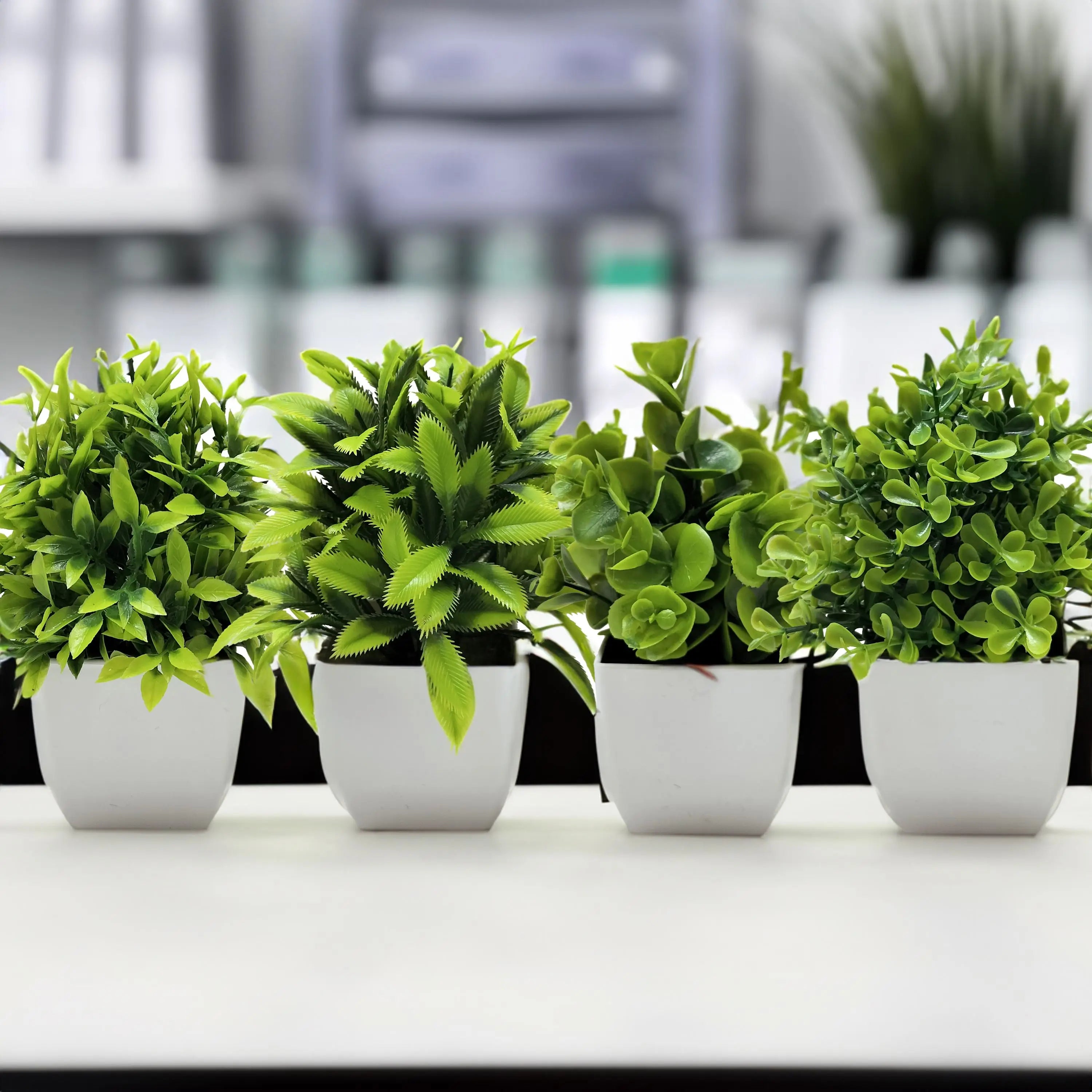 plante artificielle en pot pour décoration de bureau et jardin - vue 5 sur 45