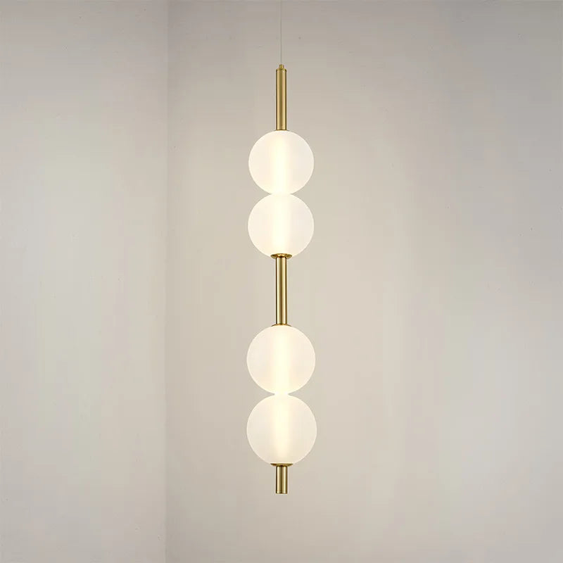 lustre nordique en verre et métal pour diverses utilisations avec cordon réglable - vue 4 sur 7