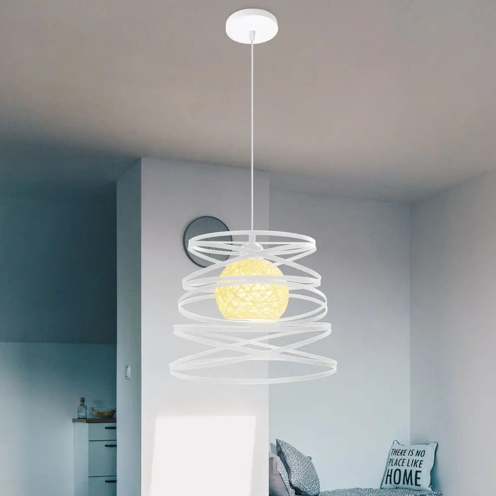 Lampe Spirale Suspendue Vintage - vue 6 sur 9