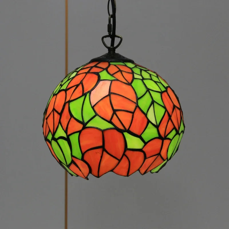 suspension tiffany à feuilles pour décoration intérieure élégante - vue 3 sur 6