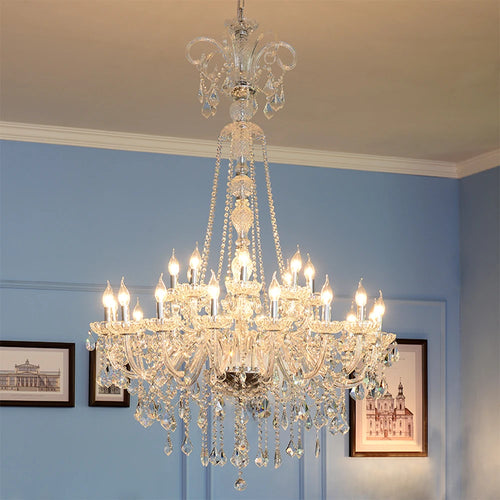 lustre en cristal à led design nordique pour un éclairage élégant - vue 3 sur 8