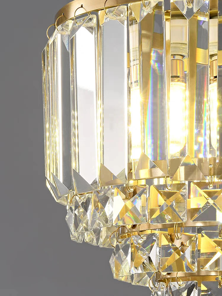 lustre en cristal de cuivre design pour décoration moderne - vue 6 sur 7