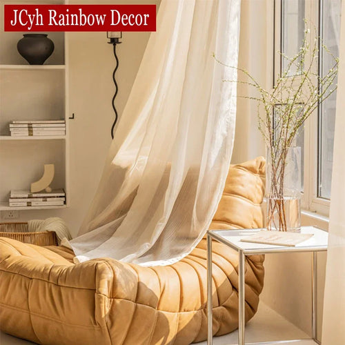 Voilage tulle scintillant moderne pour salon chambre fenêtre - vue 5 sur 8