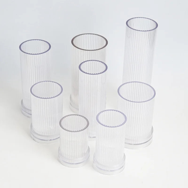 moule cylindrique à rayures pour fabrication de bougies en acrylique - vue 5 sur 14