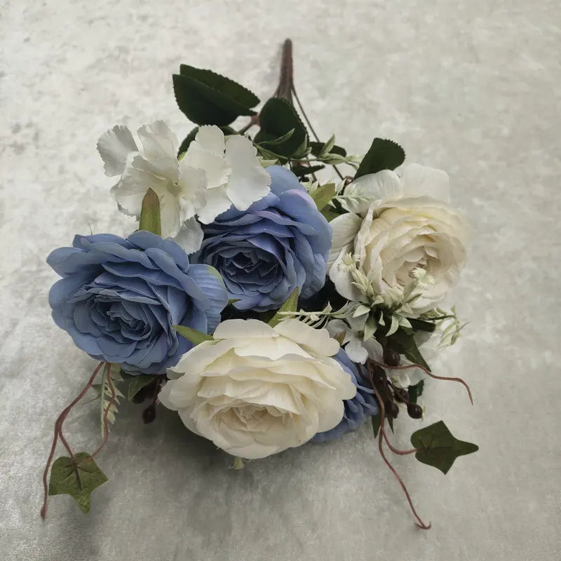 bouquet de roses en soie pour décoration de mariage et jardin - vue 12 sur 15