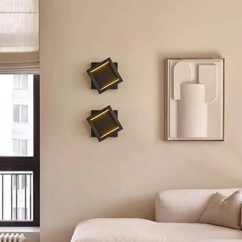 applique murale moderne en laiton et noir pour décoration intérieure - vue 3 sur 8