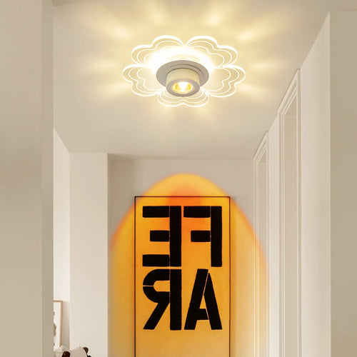 Couloir allée lumière simple moderne entrée lumières vestiaire créatif fleurs nordique encastré LED plafonniers avec projecteurs