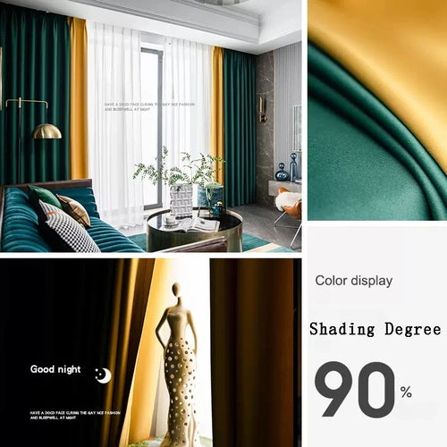 Rideau occultant moderne plissé pour chambre salon
