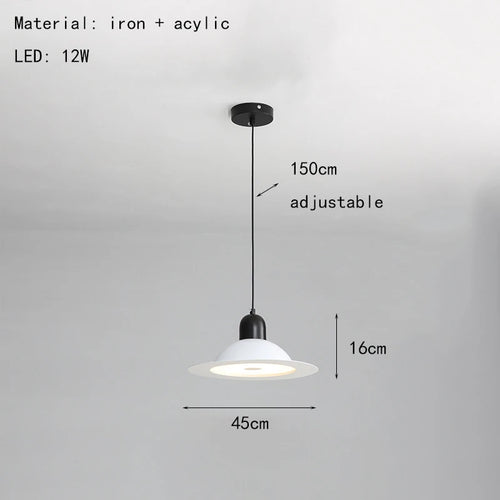 suspension led métal fil réglable lampe suspension