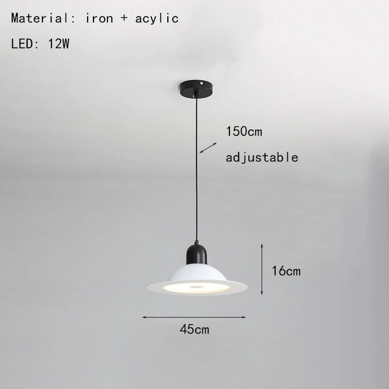 suspension led métal fil réglable lampe suspension