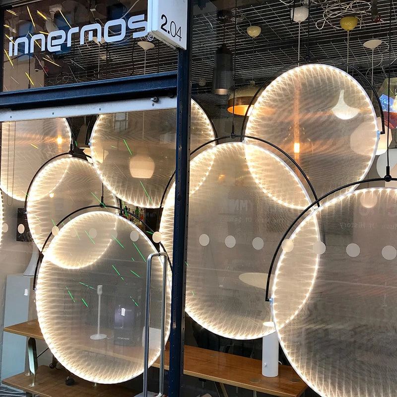 suspension ronde en tissu pour intérieur contemporain et chaleureux - vue 5 sur 8