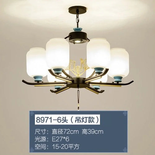 lustre rétro chinois pour un éclairage élégant et chaleureux - vue 16 sur 21